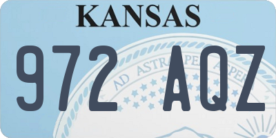 KS license plate 972AQZ