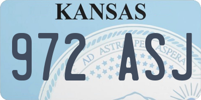 KS license plate 972ASJ