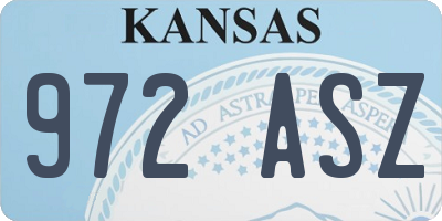 KS license plate 972ASZ