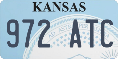 KS license plate 972ATC
