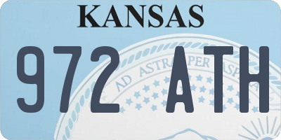 KS license plate 972ATH