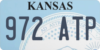 KS license plate 972ATP