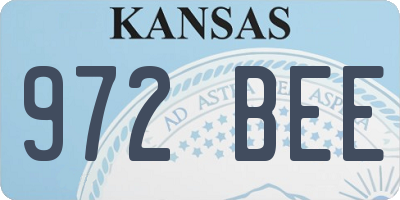 KS license plate 972BEE