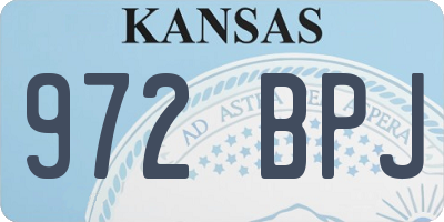 KS license plate 972BPJ