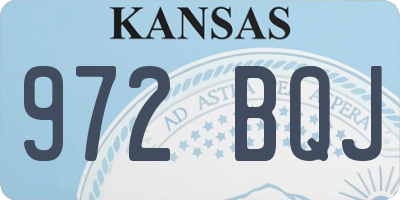 KS license plate 972BQJ