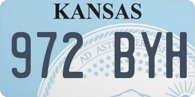 KS license plate 972BYH