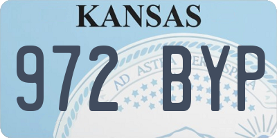 KS license plate 972BYP