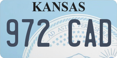 KS license plate 972CAD