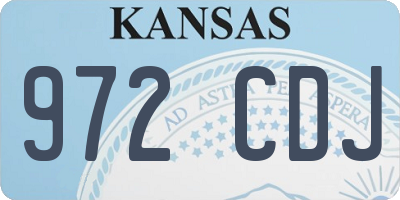KS license plate 972CDJ