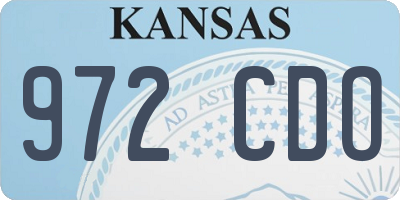 KS license plate 972CDO