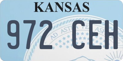 KS license plate 972CEH