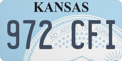 KS license plate 972CFI