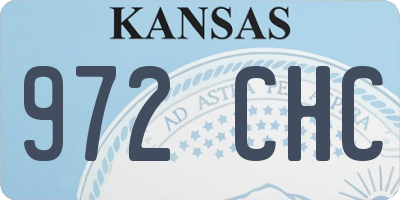 KS license plate 972CHC