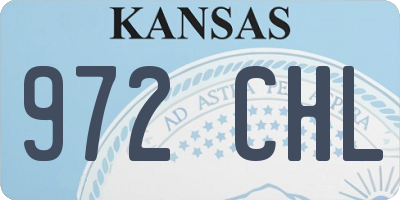 KS license plate 972CHL