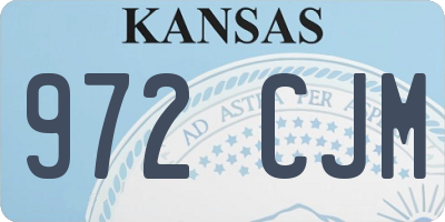 KS license plate 972CJM