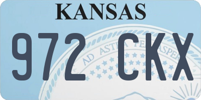 KS license plate 972CKX