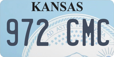 KS license plate 972CMC