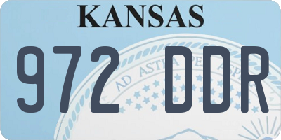 KS license plate 972DDR