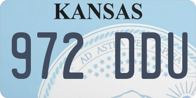 KS license plate 972DDU