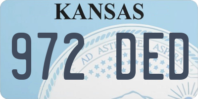 KS license plate 972DED