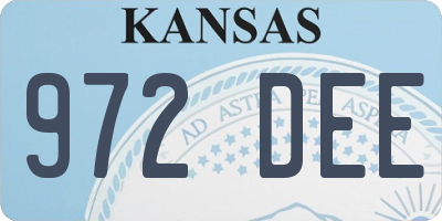 KS license plate 972DEE