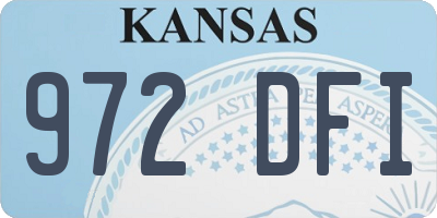 KS license plate 972DFI