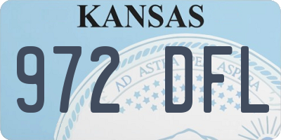 KS license plate 972DFL