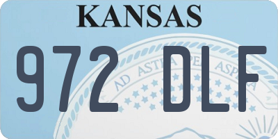 KS license plate 972DLF