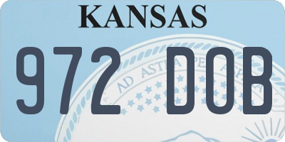 KS license plate 972DOB