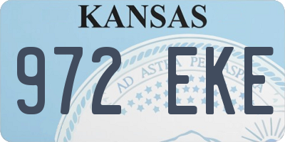 KS license plate 972EKE