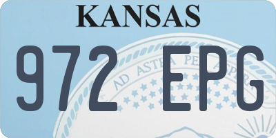 KS license plate 972EPG