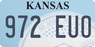 KS license plate 972EUO