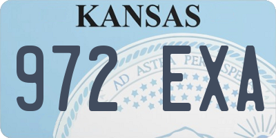 KS license plate 972EXA