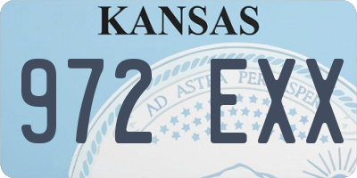 KS license plate 972EXX
