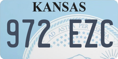 KS license plate 972EZC