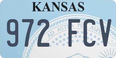 KS license plate 972FCV