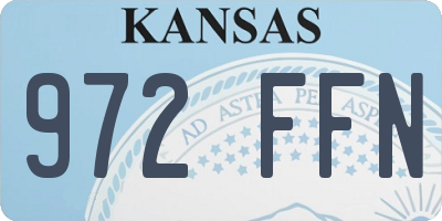 KS license plate 972FFN