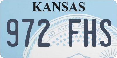 KS license plate 972FHS