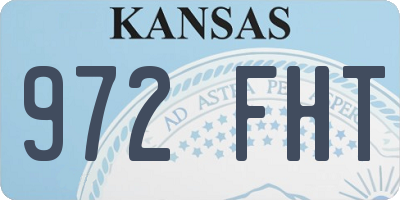KS license plate 972FHT
