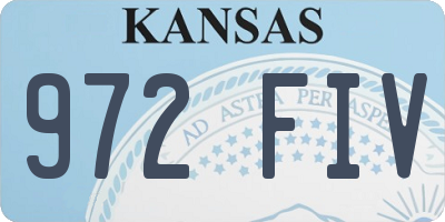 KS license plate 972FIV