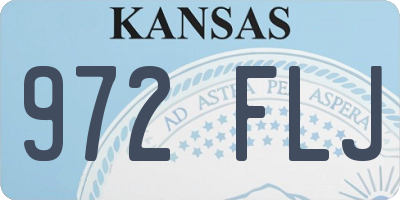 KS license plate 972FLJ