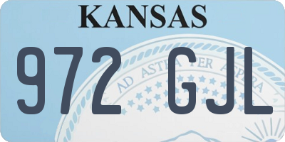 KS license plate 972GJL