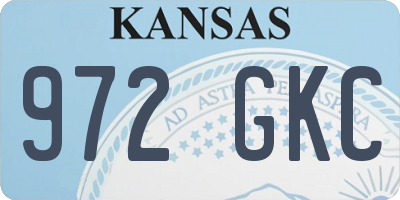 KS license plate 972GKC
