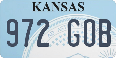 KS license plate 972GOB