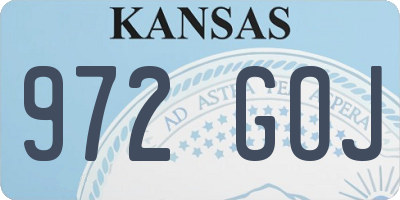 KS license plate 972GOJ