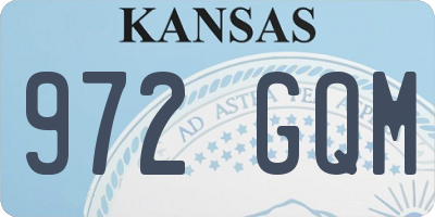 KS license plate 972GQM