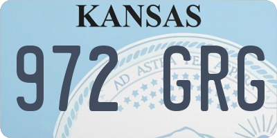 KS license plate 972GRG