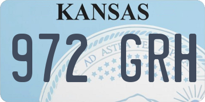 KS license plate 972GRH
