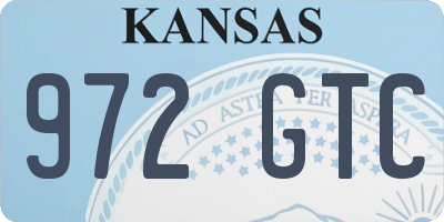 KS license plate 972GTC
