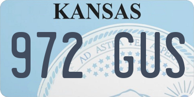 KS license plate 972GUS